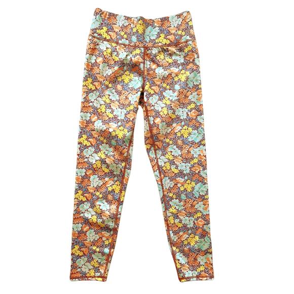 VERONICA BEARD Vilena Leggings Floral Orange Multi High Rise Workout Small NWT - Picture 9 of 11